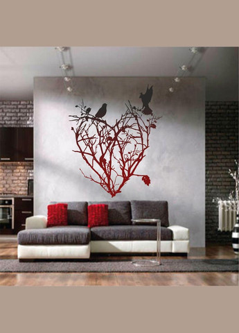 Трафарет для покраски, Сердце из ветвей, одноразовый из самоклеющей пленки 130 х 115 см Декоинт (278290135)