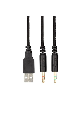 Гарнітура ігрова HG340, mini-jack/dual 3.5мм, RGB, 2м, 2E Gaming (342397671)