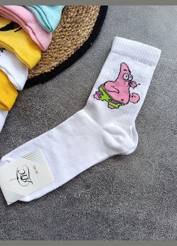 Білі 1 пара шкарпеток ЯІС персонажі (332660735)