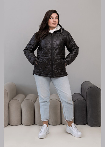 Черная демисезонная куртка elina (01202-black44) MioRichi