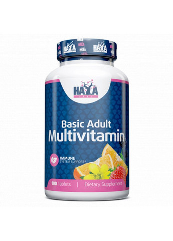 Вітаміни та мінерали Basic Adult Multivitamin, 100 таблеток Haya Labs (293480716)