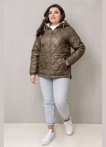 Коричневая демисезонная куртка elina (01197-brown44) MioRichi