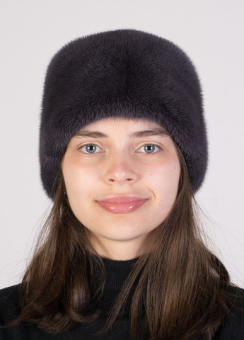 Женская меховая шапка из цельного меха норки с аппликацией Меховой Стиль Бабочка (301156416)