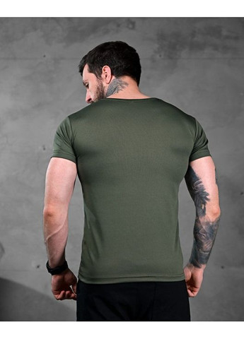 Тактична чоловіча футболка Череп олива No Brand (351375889)