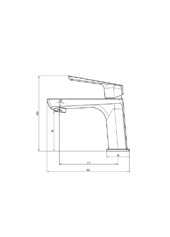 Змішувач для раковини LEXI TL 21201-H57-BL Topaz 000019545 (380866360)