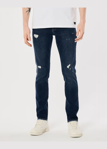 Темно-синие демисезонные джинсы skinny hc9652m Hollister