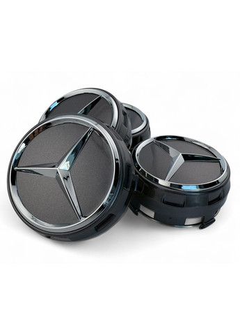 Ковпачки в диски Мерседес заглушка для дисків Mercedes 75/68 мм. Графіт (1 шт.) Mercedes-Benz (354698331)