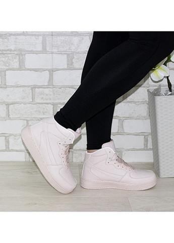 Жіночі зимові хайтопи з шнурівкою Fashion бежеві зими (370877888)