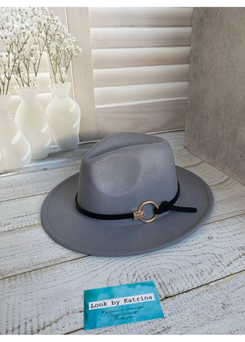 Капелюх федора с ремешком поля 7 см No Brand (365755197)