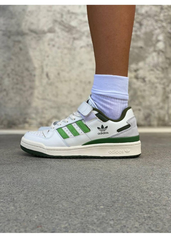 Сірі Осінні кросівки чоловічі adidas new forum white green адідас No Brand
