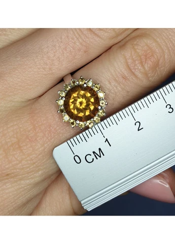 Кільце срібне з султанитом 18 4,84 г No Brand (382674495)