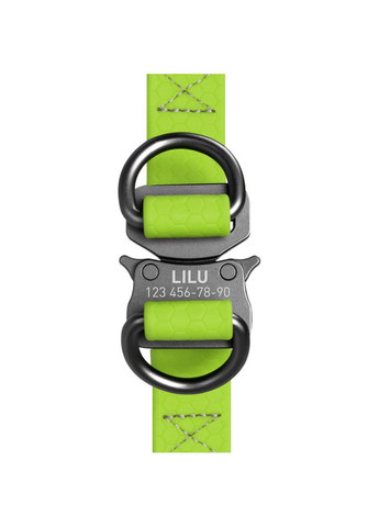 Шлей для собак водостойкий Waterproof, c QR паспортом, металлическая пряжка-фастекс, Ш 15 мм, Длин 40-55 см салатовый WAUDOG (322643032)
