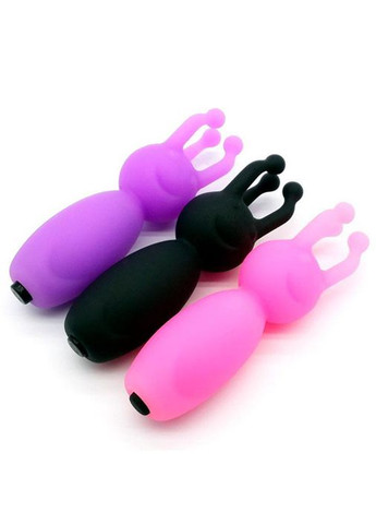 Черный вибратор с усиками и улыбкой – Вибраторы No Brand (368893707)