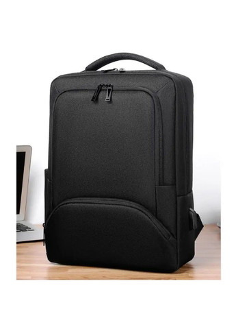 Рюкзак повсякденний міський з відділенням для ноутбука виходом для USB-проводу оксфорд 43х32х12 см 16 л (477563-Prob) Чорний Unbranded (298112421)