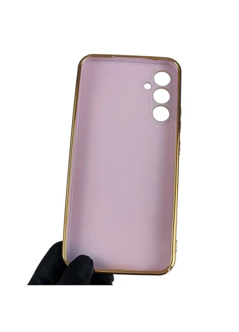 Чохол для Galaxy A34 5G SM-A346E глянсовий із золотою окантовкою із захистом камери на самсунг а34 бузковий Samsung (366019823)