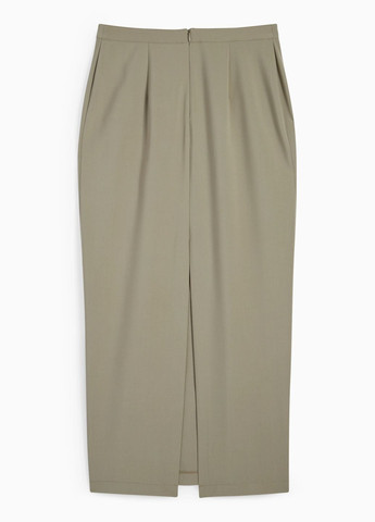 Оливковая (хаки) кэжуал однотонная юбка макси C&A