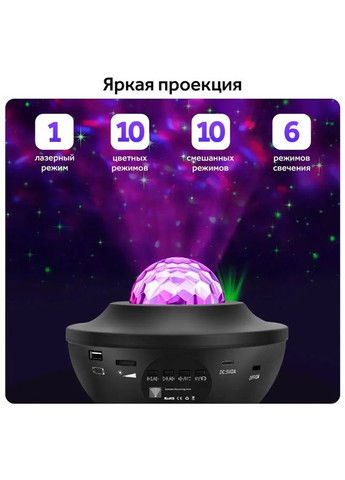 Проектор ночник звездного неба галактика с пультом и колонкой Bluetooth LY-427 No Brand (313931251)