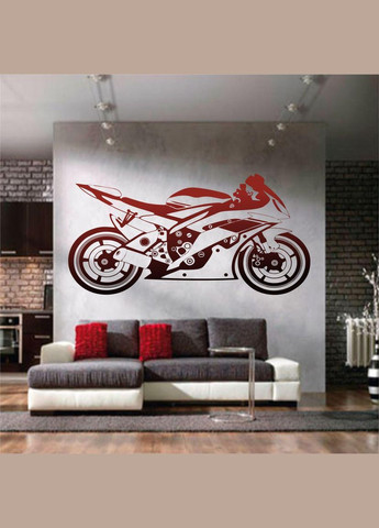 Трафарет для фарбування, Мотоцикл, одноразовий із самоклеючої плівки 95 х 190 см Декоинт (278289695)