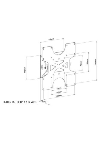 Настенный кронштейн XDigital LCD113 Black X-Digital (278366808)