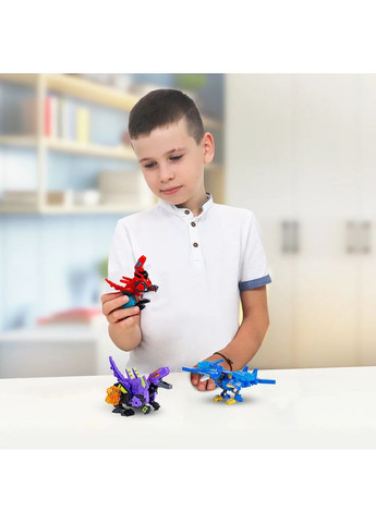 Динозавр трансформер полимер 10х15,5х6 см Синий DINOSTER (393589833)