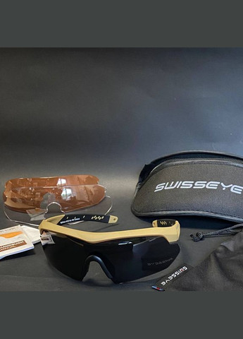 Окуляри Балістичні SWISS EYE тактичні Із змінними лінзами TACT BRILLE SWISS EYE NIGHTHAWK COYOTE (15624635) 40292 Mil-Tec (292132352)