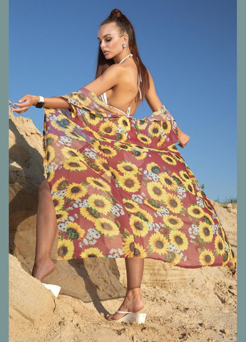 Пляжная туника принт подсолнечника. Seventeen (340108412)