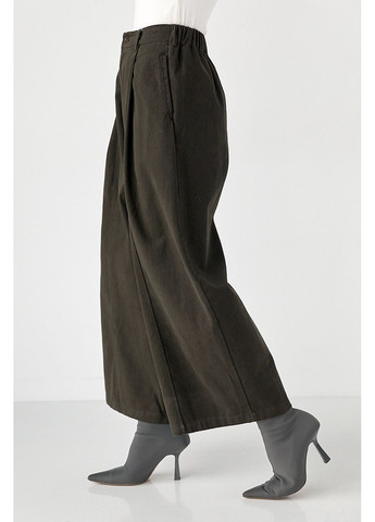 Котонові штани-палаццо зі складками Lurex (370395941)