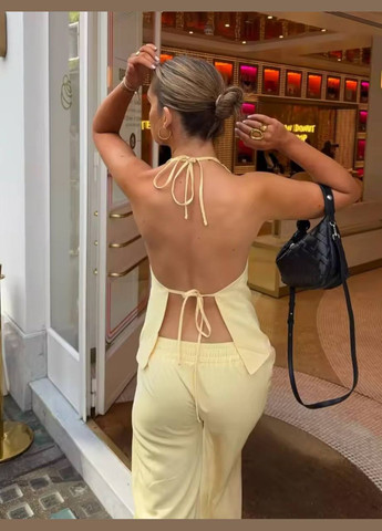 Летний костюм-двойка из софта в лимонном цвете 🥰 Luna (338182020)