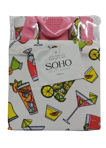 Кухонний текстиль Наб. руш. 40*60см бавовна 100% Party 3 шт. Soho (365274856)