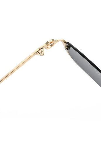 Окуляри сонцезахисні унісекс полуобідкові Enjoy золотисті з чорними лінзами No Brand (317565342)