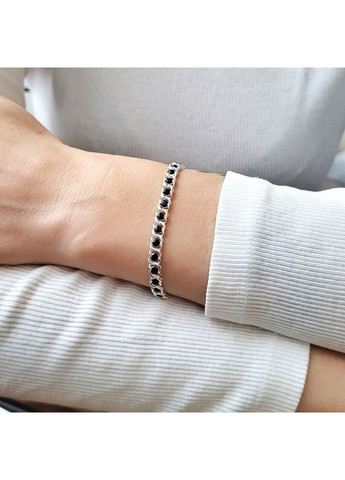 Серебряный браслет Арабский Бисмарк с Синими камнями 17 - 21 см серебро 925 пробы 7003 син 8.22г Nobrand (369612478)