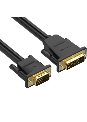 Кабель DVI M (24+1) - VGA M, 1.5 м, черный Vention (392011408)