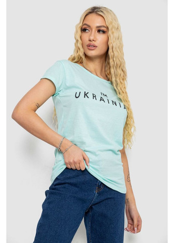 Футболка жіноча з патріотичним принтом,, 244R2213 Ager - (346047203)