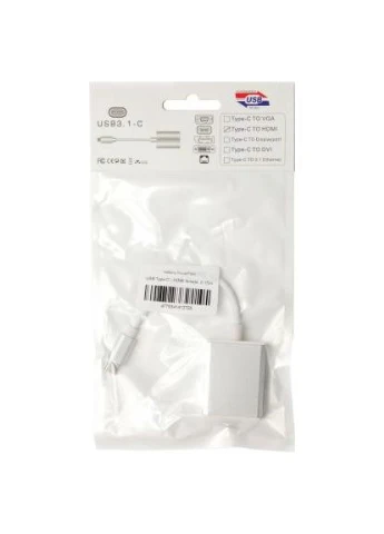 Перехідник (KD00AS1272) PowerPlant Type-C to HDMI F 0.15m (388933573)