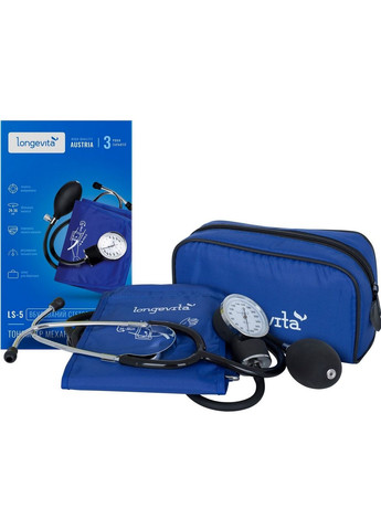 Механічний тонометр LS-5 (стетоскоп вбудований в манжету) (5929751) Longevita (314747955)