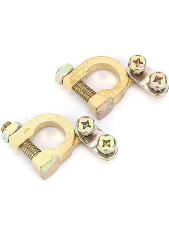 Клеми акумуляторні (набір «плюс» і «мінус») автомобільні золотий (R051632) Icar (368833830)