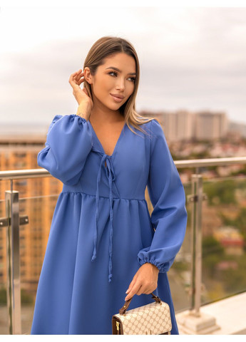 Синее молодежное женское платье свободного кроя Fashion Girl