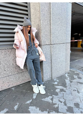 Бежевый демисезонный Пуховик Style Point