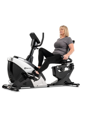 Горизонтальный велотренажер HS-070L Helix серебристый iConsole+ Hop-Sport (301538782)