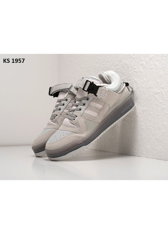 Серые демисезонные кроссовки мужские adidas bad bunny x forum low gray адидас бед банни форум No Brand