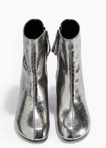 Серебряные демисезонная ботильоны H&M