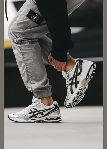 Сірі всесезон кросівки чоловічі і жіночі asics gel-kayano 14 grey black | асікс гель-каяно 14 сірі чорні No Brand