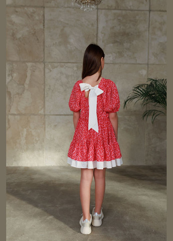 Комбинированное платье красный Cvetkov (323584317)