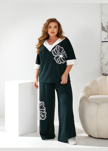 Жіночий прогулянковий костюм пляшкового кольору New Trend (322827462)