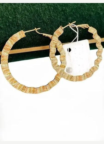 Позолочені Сережки-Кільця д.4см, Позолота No Brand (345741993)