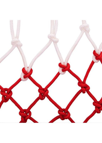 Сетка баскетбольная (полиэстер, 12 петель, белый-красный, компл. 2 шт.) (BT-7548_Белый-красный) SP-Sport (361434712)