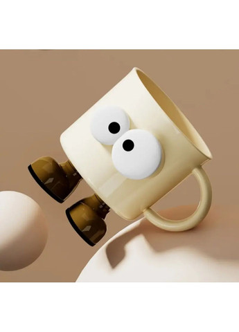 Чашка с глазками и ножками в ботинках – оригинальный держатель для зубных щеток и канцелярии. No Brand (351470222)