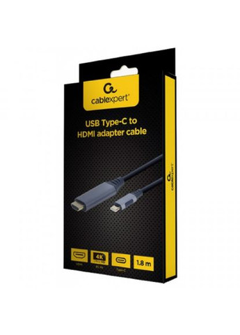 Кабель мультимедійний USBC to HDMI 1.8m 4K 60Hz (CC-USB3C-HDMI-01-6) Cablexpert usb-c to hdmi 1.8m 4k 60hz (268145938)