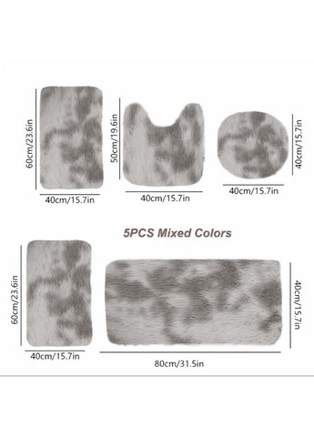 Коврик влагопоглощающий нескользящий набор 5 шт No Brand ТАЙ-ДАЙ (368778740)