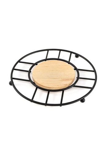 Стильная подставка под горячее комбинация металла и дерева 18.5 см Idea (317288242)